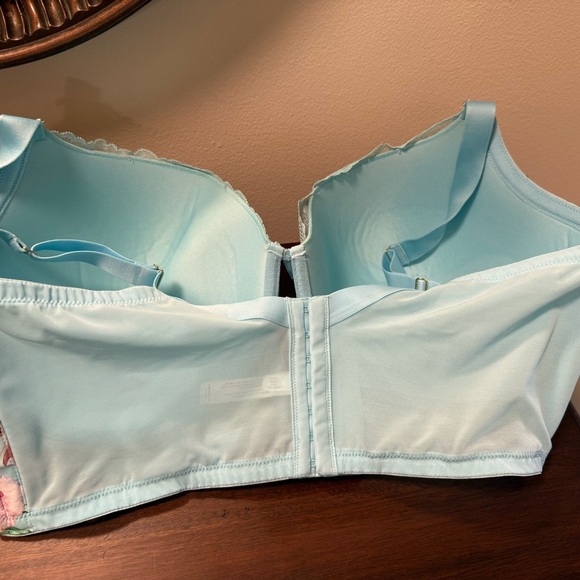 CACIQUE Floral Printed Boost Balconette Longline Bra 44H - Picture 8 of 9